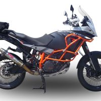 GPR exhaust compatible with  Ktm 1290 Super Adventure 2017-2020, Deeptone Inox, Slip-on exhaust including link pipe 