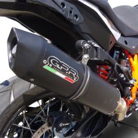 GPR exhaust compatible with  Ktm 1290 Super Adventure 2015-2016, Furore Nero, Slip-on exhaust including removable db killer and link pipe 