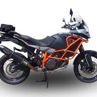 GPR exhaust compatible with  Ktm 1290 Super Adventure 2017-2020, Furore Evo4 Nero, Slip-on exhaust including removable db killer and link pipe 