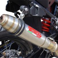 GPR exhaust compatible with  Ktm 1290 Super Adventure 2015-2016, Deeptone Inox, Slip-on exhaust including removable db killer and link pipe 