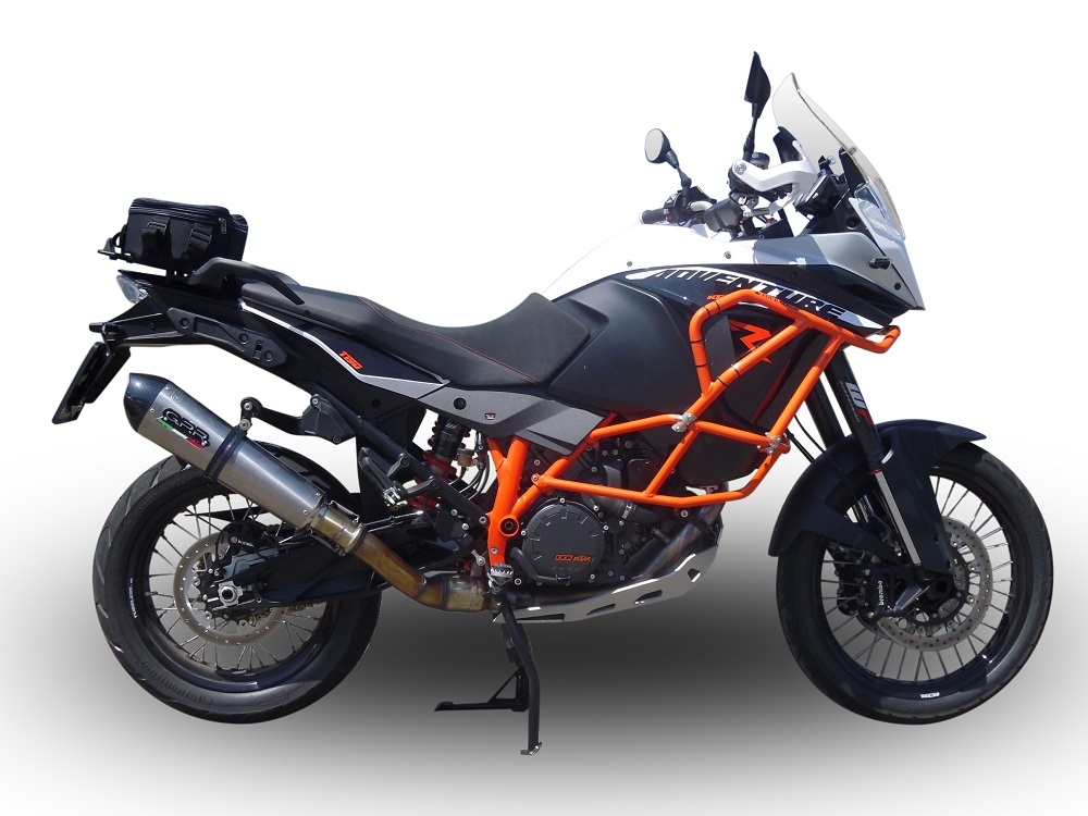 GPR exhaust compatible with  Ktm 1190 Adventure 2013-2016, Gpe Ann. titanium, Slip-on exhaust including link pipe 