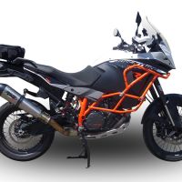 GPR exhaust compatible with  Ktm 1190 Adventure 2013-2016, Gpe Ann. titanium, Slip-on exhaust including removable db killer and link pipe 