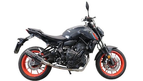 GPR exhaust compatible with  Yamaha XSR700 2021-2024, M3 Black Titanium, Full system exhaust, including removable db killer 