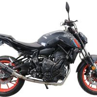 GPR exhaust compatible with  Yamaha XSR700 2021-2024, M3 Black Titanium, Full system exhaust, including removable db killer 