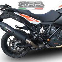 GPR exhaust compatible with  Ktm 1290 Super Adventure 2015-2016, Gpe Ann. Black titanium, Slip-on exhaust including removable db killer and link pipe 