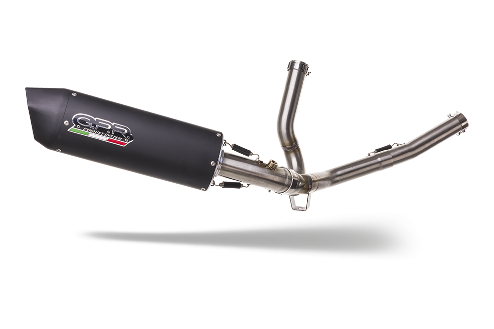 GPR exhaust compatible with  Suzuki SV650 SV650S 1999-2002, Furore Nero, Mid-Full system exhaust including removable db killer 