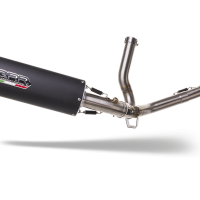 GPR exhaust compatible with  Suzuki V-Strom 650 2012-2016, Furore Nero, Mid-Full system exhaust including removable db killer 