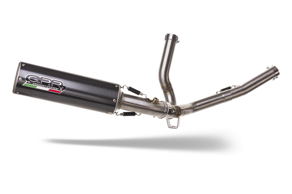 GPR exhaust compatible with  Suzuki V-Strom 650 2017-2020, M3 Poppy , Mid-Full system exhaust including removable db killer 