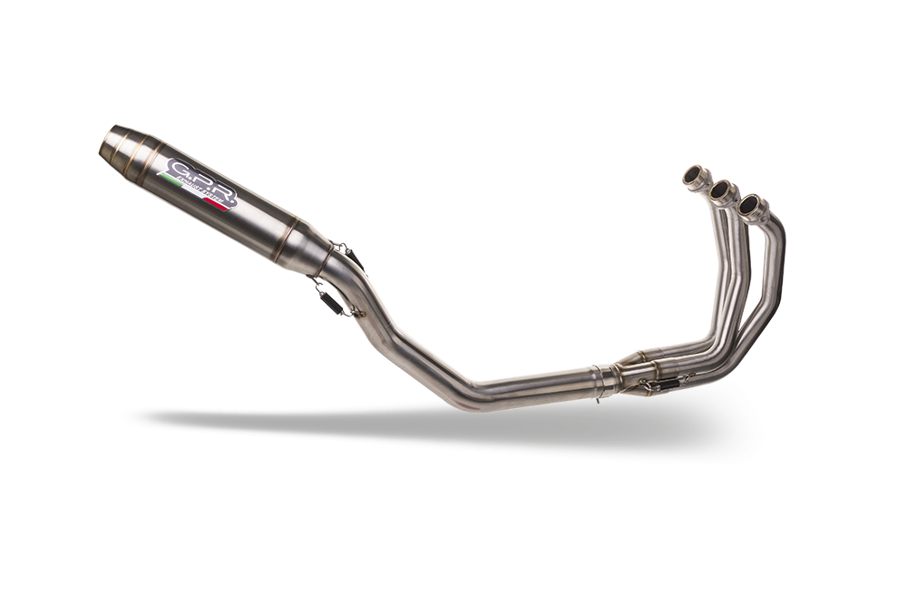 GPR exhaust compatible with  Triumph Trident 660 2021-2024, Deeptone Inox, Full system exhaust, including removable db killer 