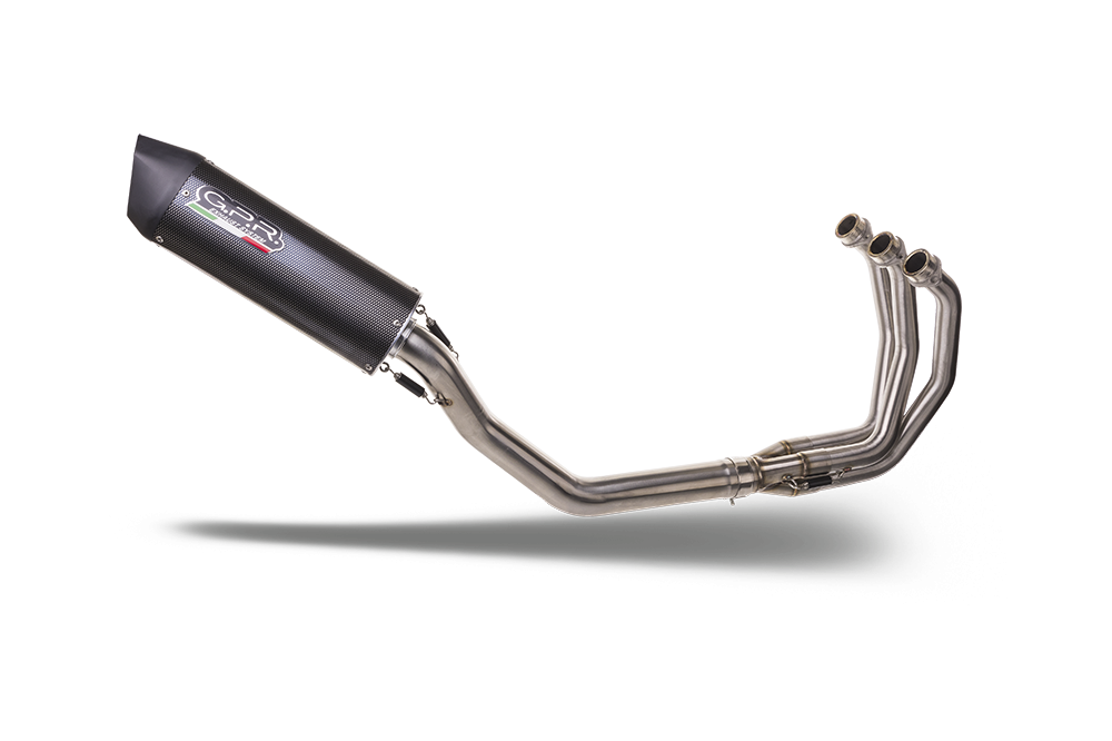 GPR exhaust compatible with  Yamaha FJ-09 Tracer 2017-2020, Furore Evo4 Poppy, Full system exhaust, including removable db killer 