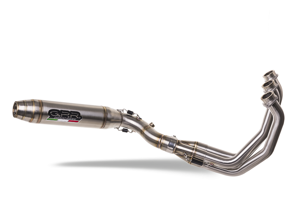 GPR exhaust compatible with  Triumph Tiger Sport 660 2022-2024, Deeptone Inox, Full system exhaust, including removable db killer 