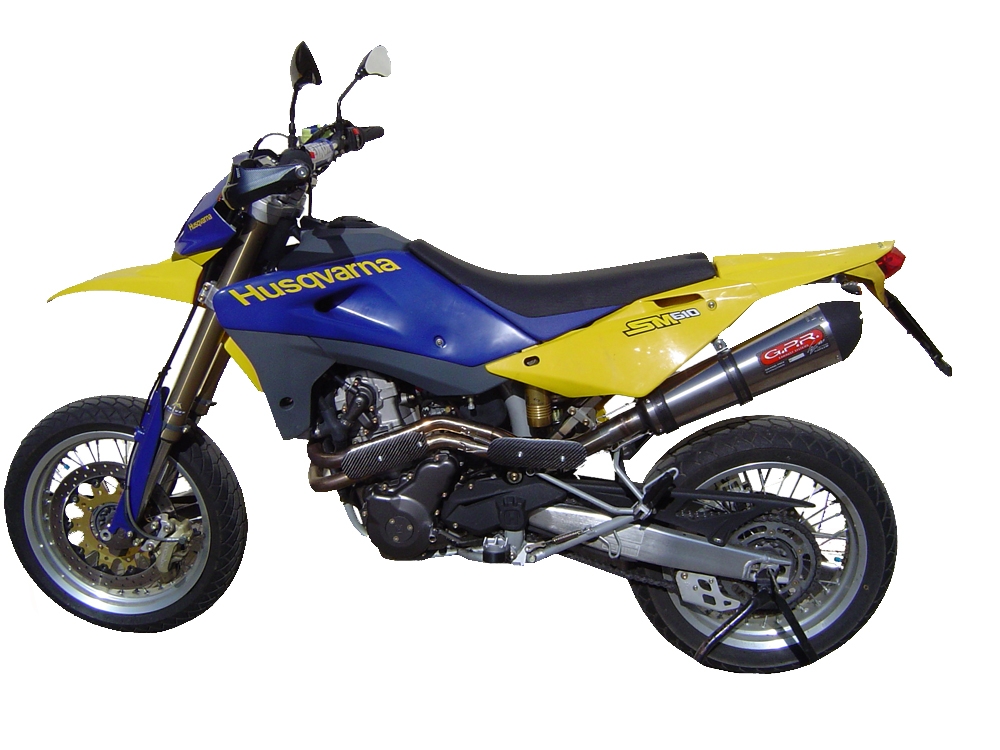 GPR exhaust compatible with  Husqvarna TE 410 E - SM 410 2007-2009, Gpe Ann. titanium, Mid-Full system exhaust including removable db killer 