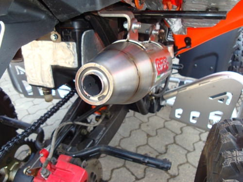 GPR exhaust compatible with  Adly 500 Hurricane S 2005-2021, Deeptone Atv, Full system exhaust, including removable db killer  