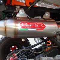 GPR exhaust compatible with  Adly 500 Hurricane S 2005-2021, Deeptone Atv, Slip-on exhaust including removable db killer and link pipe 