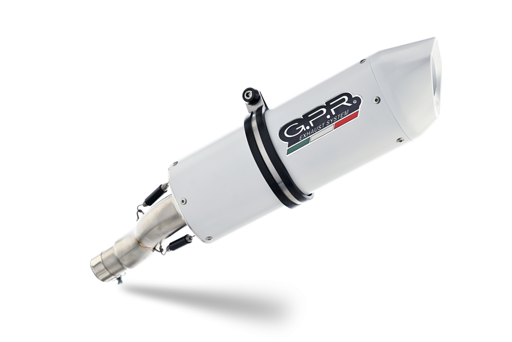 GPR exhaust compatible with  Moto Guzzi V85TT 2021-2023, Albus Evo4, Slip-on exhaust including removable db killer and link pipe 