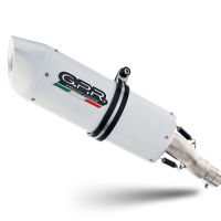 Exhaust system compatible with Benelli Trk 502 2017-2020, Albus Evo4, Homologated legal slip-on exhaust including removable db killer, link pipe and catalyst 