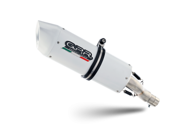 GPR exhaust compatible with  Mv Agusta Brutale 675 2012-2015, Albus Ceramic, Slip-on exhaust including removable db killer and link pipe 