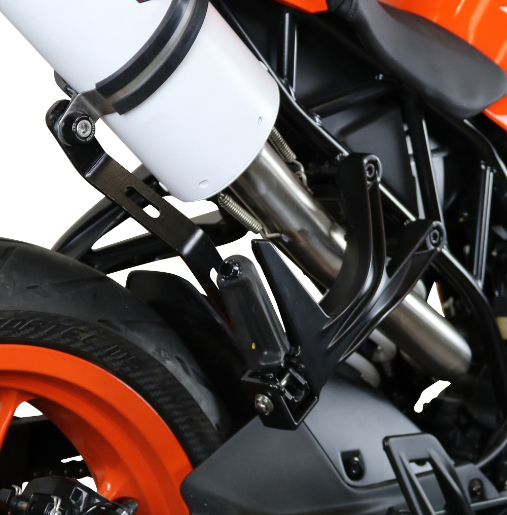 GPR exhaust compatible with  Ktm RC 125 2017-2020, Furore Evo4 Nero, Slip-on exhaust including link pipe and removable db killer 