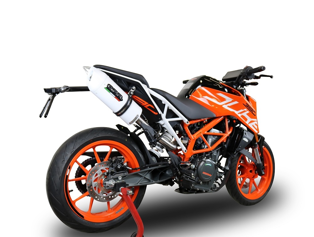 GPR exhaust compatible with  Ktm 250 Duke  2017-2020, Albus Evo4, Slip-on exhaust including link pipe and removable db killer 