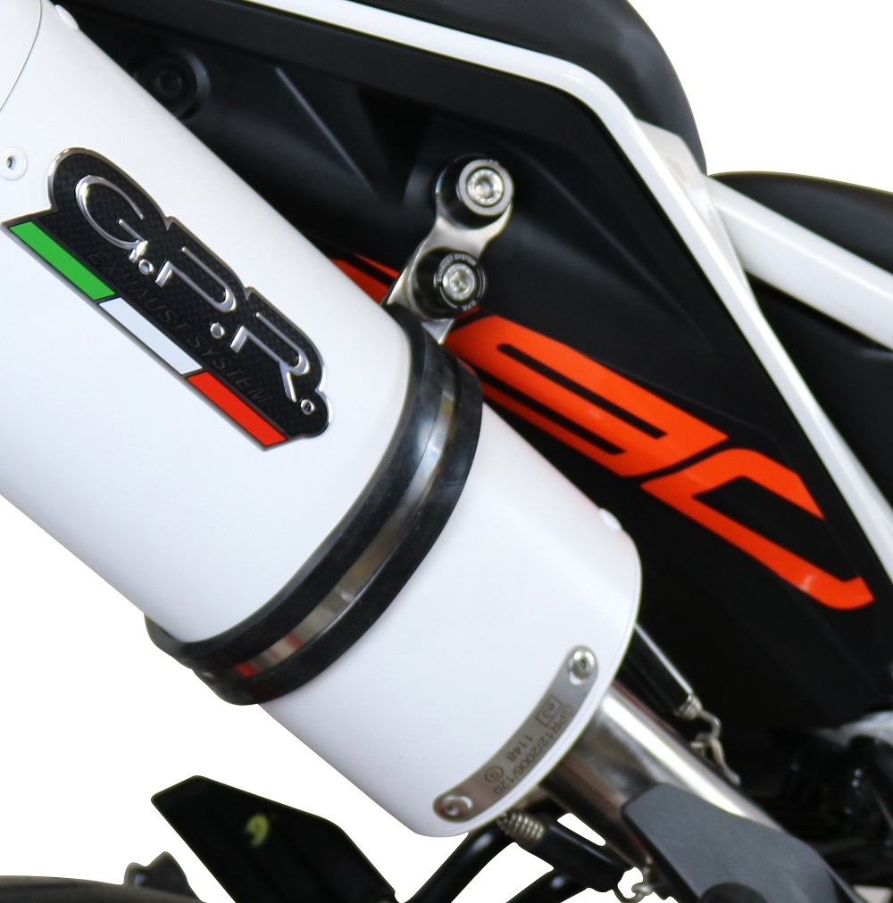 GPR exhaust compatible with  Ktm RC 390 2017-2020, Deeptone Inox, Slip-on exhaust including link pipe and removable db killer 