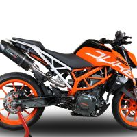 GPR exhaust compatible with  Ktm 250 Duke  2017-2020, Furore Evo4 Nero, Slip-on exhaust including link pipe and removable db killer 