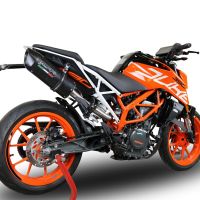 GPR exhaust compatible with  Ktm 390 DUKE 2017-2020, Furore Evo4 Nero, Slip-on exhaust including link pipe and removable db killer 