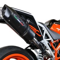 GPR exhaust compatible with  Ktm 390 DUKE 2017-2020, Furore Evo4 Nero, Slip-on exhaust including link pipe and removable db killer 