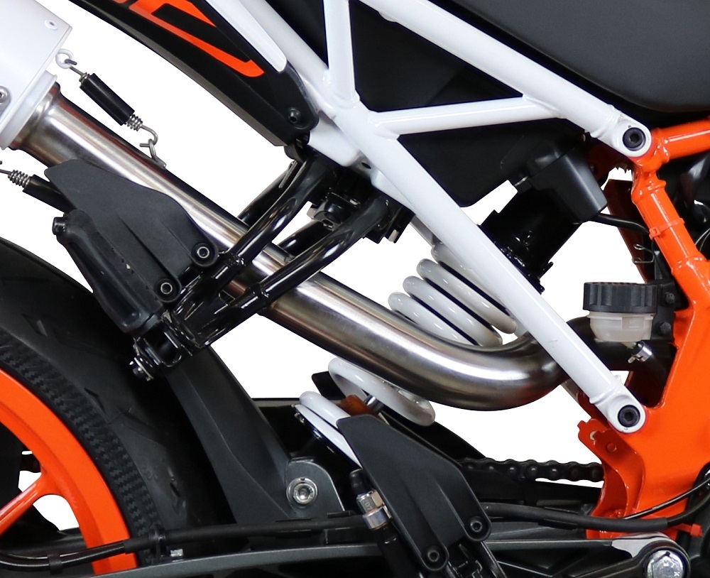 GPR exhaust compatible with  Ktm 250 Duke  2017-2020, Furore Evo4 Nero, Slip-on exhaust including link pipe and removable db killer 