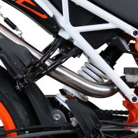 GPR exhaust compatible with  Ktm 250 Duke  2017-2020, Furore Evo4 Nero, Slip-on exhaust including link pipe and removable db killer 