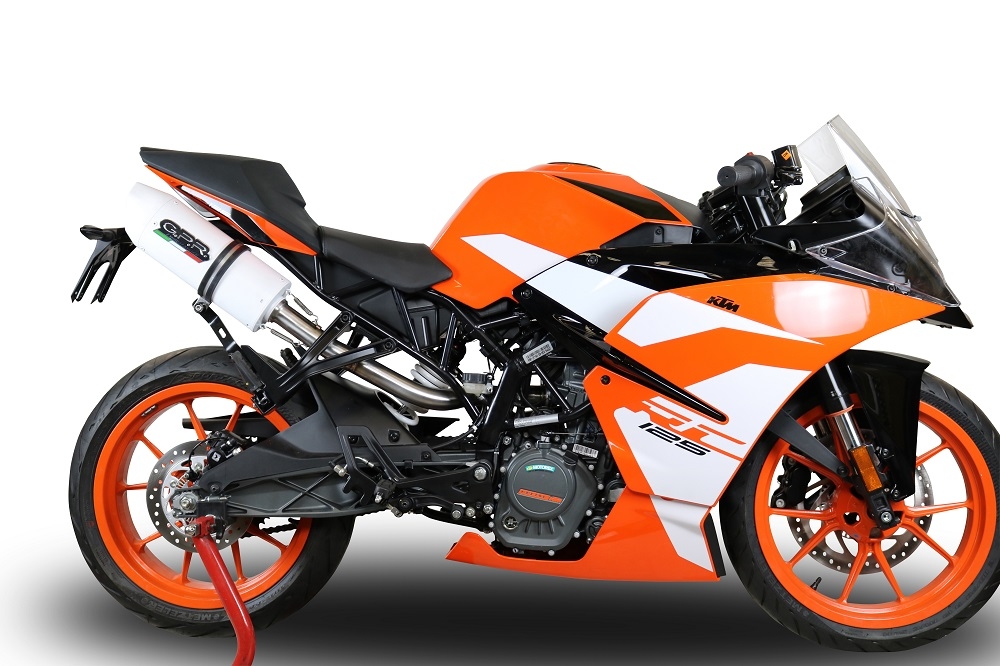 GPR exhaust compatible with  Ktm RC 125 2017-2020, Albus Evo4, Slip-on exhaust including link pipe and removable db killer 