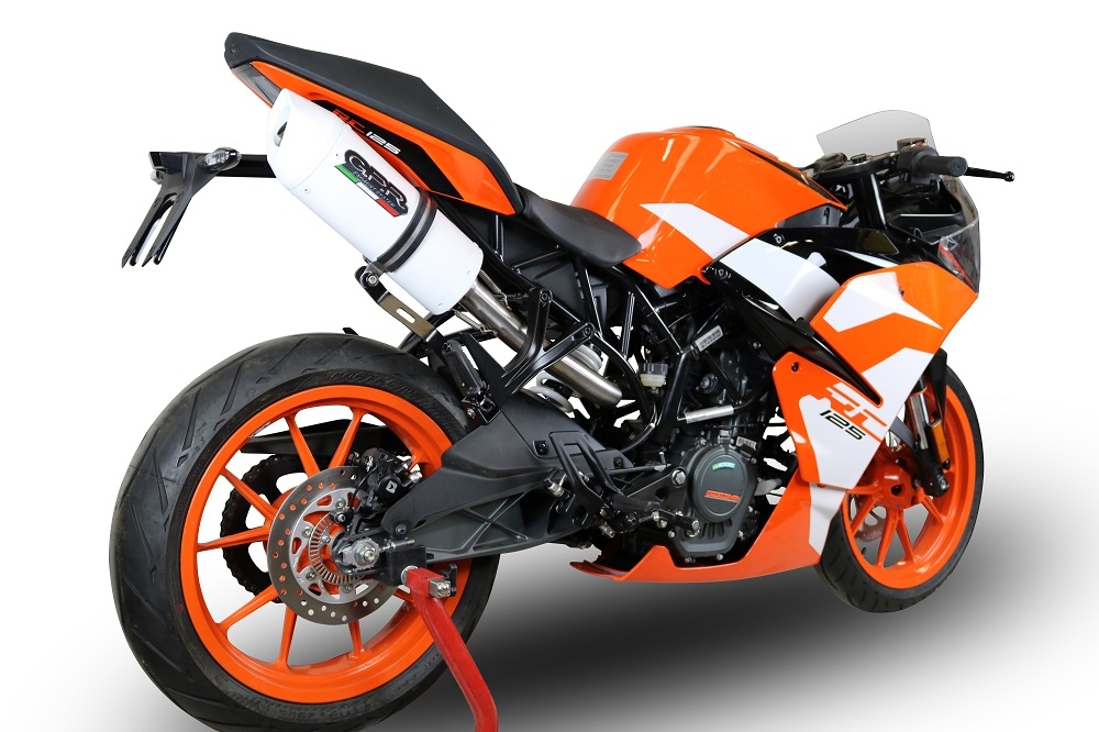 GPR exhaust compatible with  Ktm RC 125 2017-2020, Albus Evo4, Slip-on exhaust including link pipe and removable db killer 