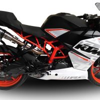 GPR exhaust compatible with  Ktm RC 390 2015-2016, Deeptone Inox, Slip-on exhaust including removable db killer and link pipe 