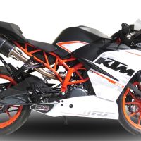 GPR exhaust compatible with  Ktm RC 390 2015-2016, Furore Nero, Slip-on exhaust including link pipe 