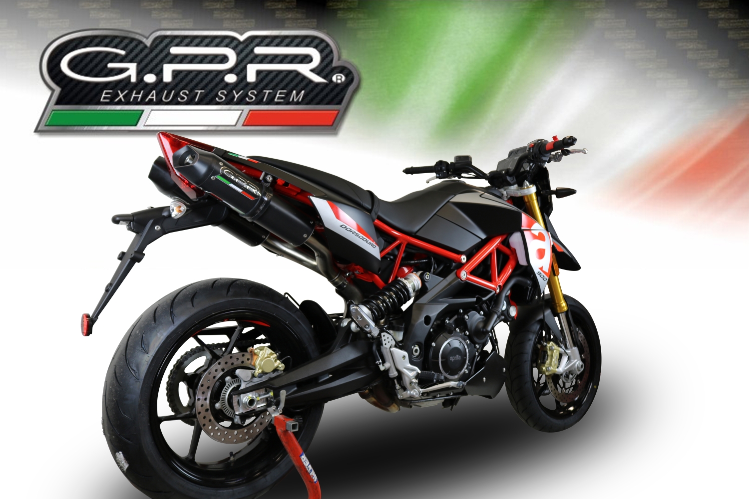 GPR exhaust compatible with  Aprilia Dorsoduro 900 2017-2020, Furore Evo4 Nero, Dual slip-on including removable db killers and link pipes 