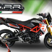 GPR exhaust compatible with  Aprilia Dorsoduro 900 2017-2020, GP Evo4 Poppy, Dual slip-on including removable db killers and link pipes 