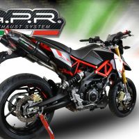 GPR exhaust compatible with  Aprilia Dorsoduro 900 2017-2020, GP Evo4 Poppy, Dual slip-on including removable db killers and link pipes 