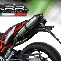 GPR exhaust compatible with  Aprilia Shiver 900 2017-2020, GP Evo4 Titanium, Dual slip-on including removable db killers and link pipes 