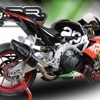 GPR exhaust compatible with  Aprilia Rsv4 1100 Racing Factory 2019-2020, Furore Nero, Slip-on exhaust including link pipe 