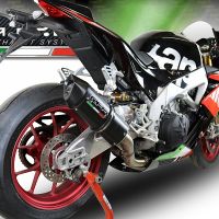 GPR exhaust compatible with  Aprilia Rsv4 1100 Racing Factory 2019-2020, Furore Nero, Slip-on exhaust including link pipe 