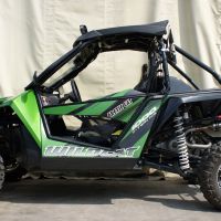 GPR exhaust compatible with  Artic Cat Wildcat 1000  2012-2014, Deeptone Atv, Slip-on exhaust including removable db killer and link pipe 