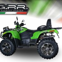 GPR exhaust compatible with  Artic Cat 700 Mud Pro 2009-2017, Deeptone Atv, Slip-on exhaust including removable db killer and link pipe 