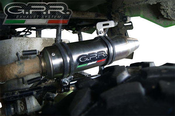 GPR exhaust compatible with  Artic Cat 700 H1 2008-2011, Deeptone Atv, Slip-on exhaust including removable db killer and link pipe 