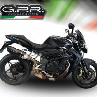 GPR exhaust compatible with  Mv Agusta Brutale 1090 R-RR  2010-2016, Furore Nero, Slip-on exhaust including removable db killer and link pipe 