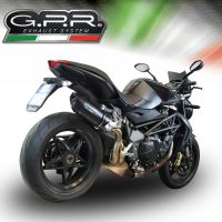 GPR exhaust compatible with  Mv Agusta Brutale 920  2010-2011, Furore Nero, Slip-on exhaust including removable db killer and link pipe 