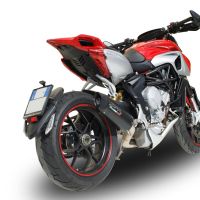 GPR exhaust compatible with  Mv Agusta Rivale / Stradale 800 2014-2016, Furore Nero, Slip-on exhaust including removable db killer and link pipe 