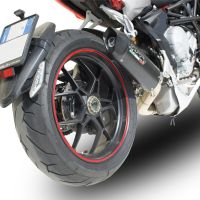 GPR exhaust compatible with  Mv Agusta Rivale / Stradale 800 2014-2016, Furore Nero, Slip-on exhaust including removable db killer and link pipe 