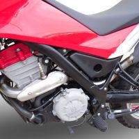 Exhaust system compatible with Husqvarna TERRA - STRADA TR 650 2013-2015, Albus Ceramic, Homologated legal full system exhaust, including removable db killer and catalyst 