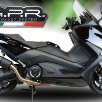 GPR exhaust compatible with  Yamaha T-Max 560 2020-2021, Furore Nero, Full system exhaust, including removable db killer 