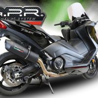 GPR exhaust compatible with  Yamaha T-Max 560 2020-2021, Furore Nero, Full system exhaust, including removable db killer 