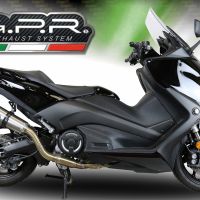 GPR exhaust compatible with  Yamaha T-Max 560 2020-2021, Gpe Ann. titanium, Full system exhaust, including removable db killer 